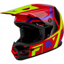 Casque enfant FLY RACING Kinetic Scrap - rouge/Hi-Vis/violet/noir - Dr Rider
