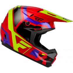 Casque enfant FLY RACING Kinetic Scrap - rouge/Hi-Vis/violet/noir - Dr Rider