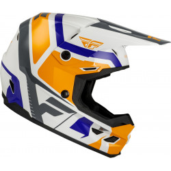Casque enfant FLY RACING Kinetic Scrap - blanc/Orange/bleu/gris - Dr Rider