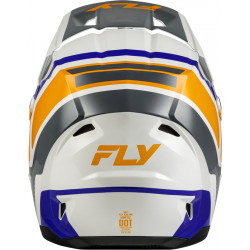 Casque enfant FLY RACING Kinetic Scrap - blanc/Orange/bleu/gris - Dr Rider