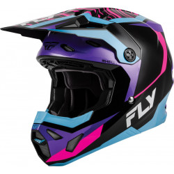 Casque enfant FLY RACING Formula CP Charge - noir/violet/rose/bleu - Dr Rider