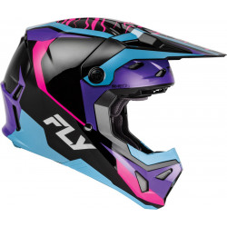 Casque enfant FLY RACING Formula CP Charge - noir/violet/rose/bleu - Dr Rider