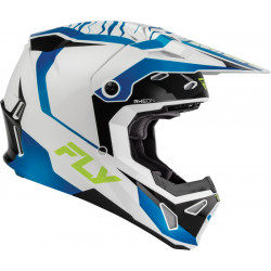 Casque enfant FLY RACING Formula CP Charge - blanc/bleu/noir - Dr Rider