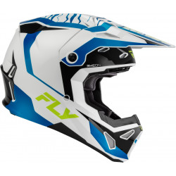 Casque FLY RACING Formula CP Charge - blanc/bleu/noir - Dr Rider