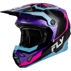 Casque FLY RACING Formula CP Charge - noir/violet/rose/bleu - Dr Rider
