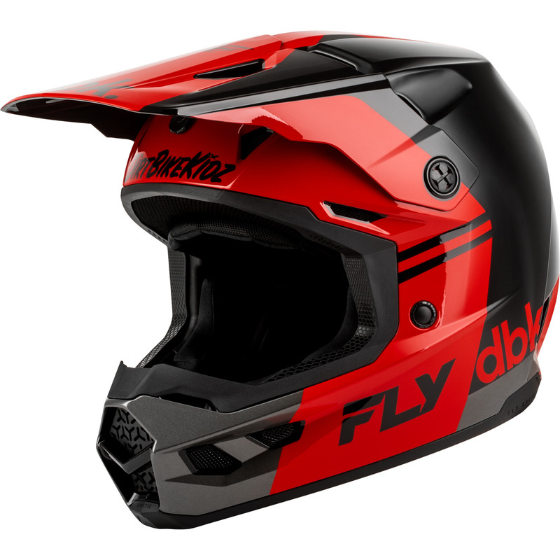 Casque FLY RACING Kinetic DBK 27 - noir/rouge/gris - Dr Rider