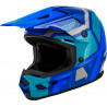 Casque enfant FLY RACING Kinetic Scrap - bleu/Light Blue/gris - Dr Rider