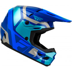 Casque enfant FLY RACING Kinetic Scrap - bleu/Light Blue/gris - Dr Rider