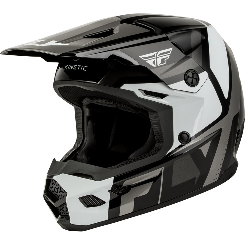 Casque enfant FLY RACING Kinetic Scrap - noir/blanc/gris - Dr Rider