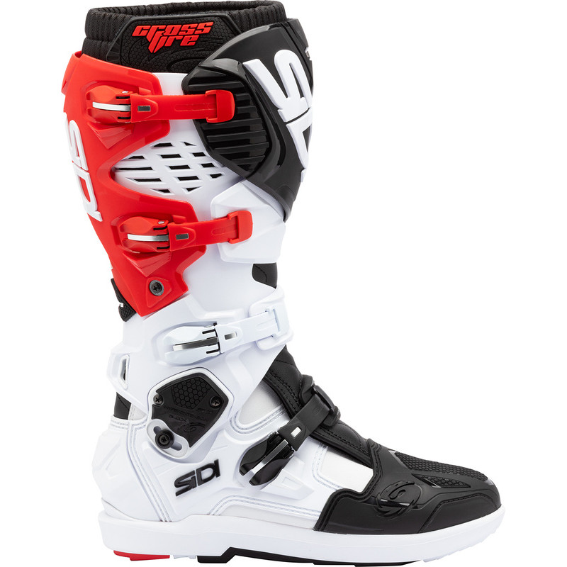 Bottes SIDI Crossfire 3 SRS - blanc/noir/rouge | Dr Rider