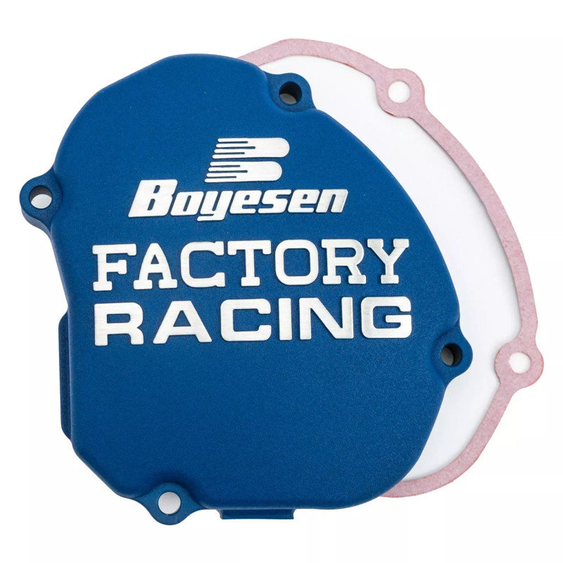 Couvercle d'allumage Boyesen Factory Racing bleu - Yamaha YZ125 2005-2026 / YZ125X 2020-2026