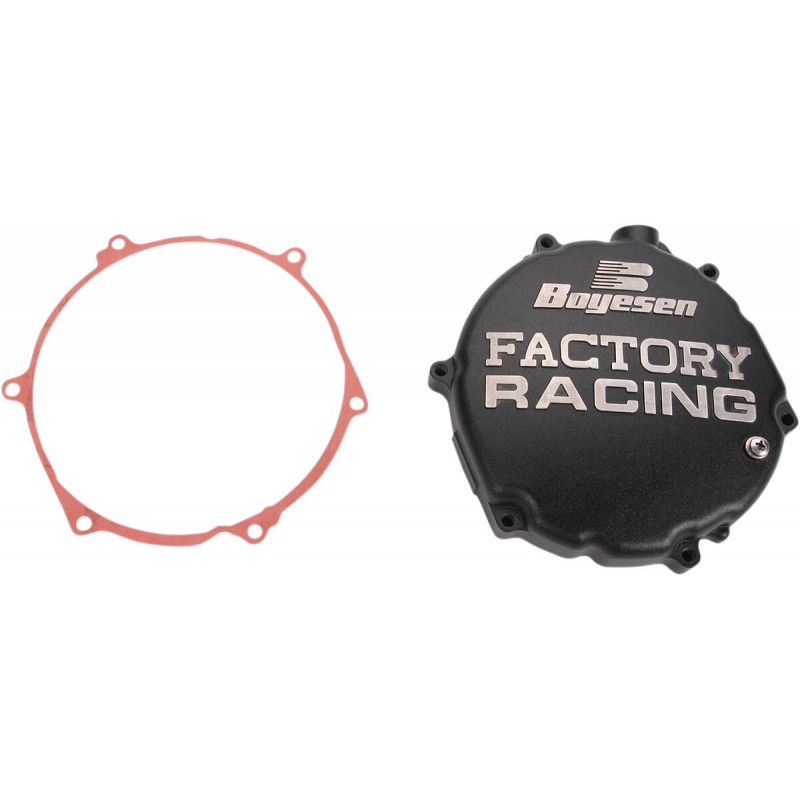 Couvercle d'embrayage Boyesen Factory Racing noir - Kawasaki KX250 2005-2007 - Dr Rider