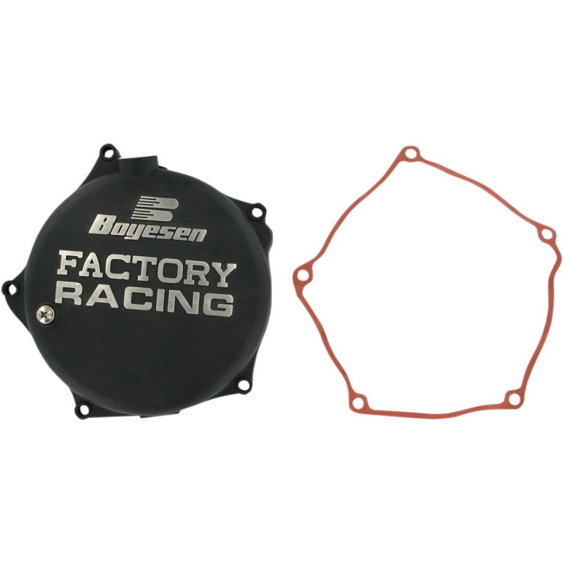 Couvercle d'embrayage Boyesen Factory Racing noir - Kawasaki KX250F 2004-2008 / Suzuki RM-Z250 2004-2006 - Dr Rider