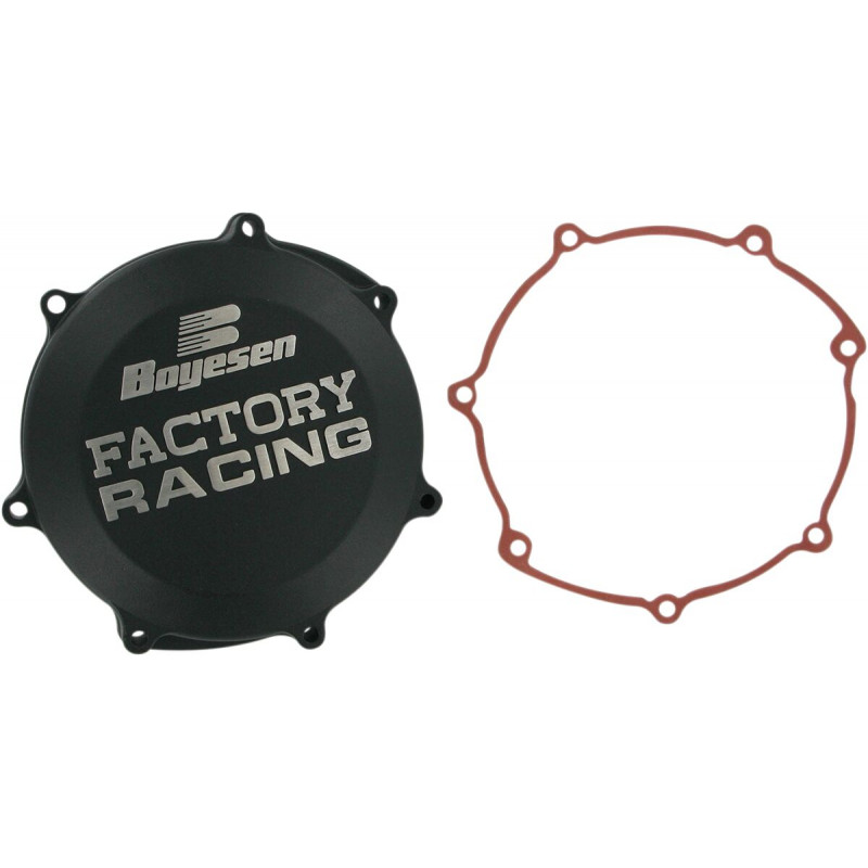 Couvercle d'embrayage Boyesen Factory Racing noir - Yamaha YFZ450 2004-2013 / YFZ450R 2009-2026 - Dr Rider