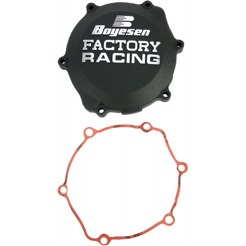 Couvercle d'embrayage Boyesen Factory Racing noir - Yamaha YZ85 2002-2026 / YZ65 2018-2026 - Dr Rider