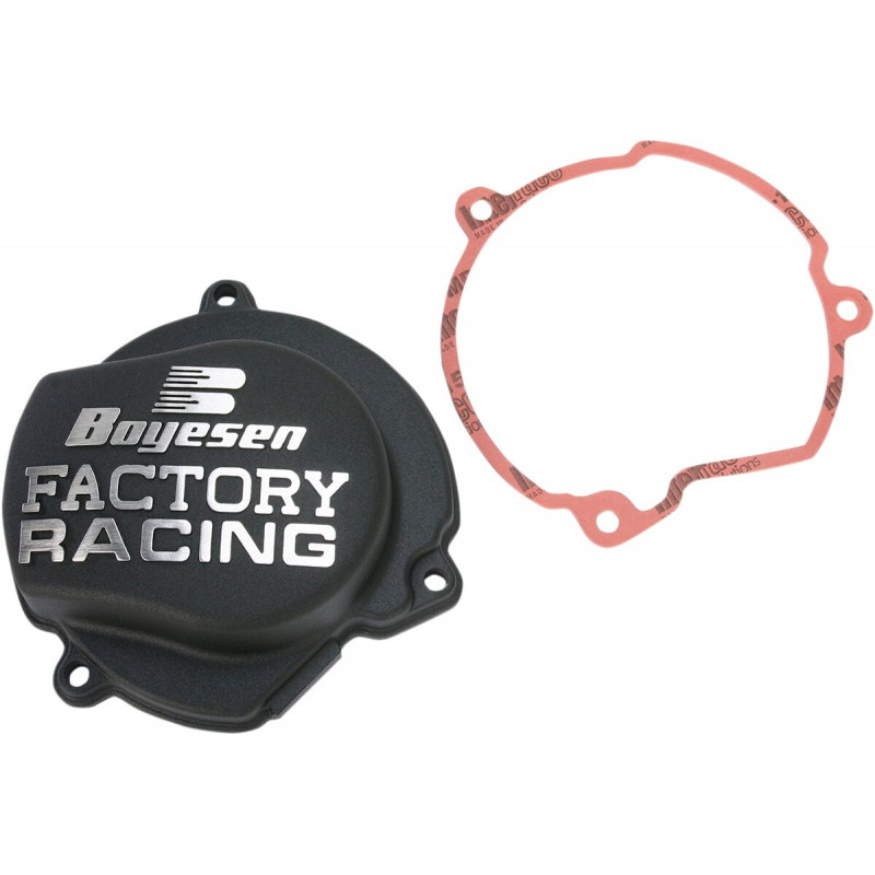 Couvercle d'allumage Boyesen Factory Racing noir - KTM 65 SX 2009-2026 / Husqvarna TC65 2019-2025 / GasGas MC65 2021-2024 - Dr R