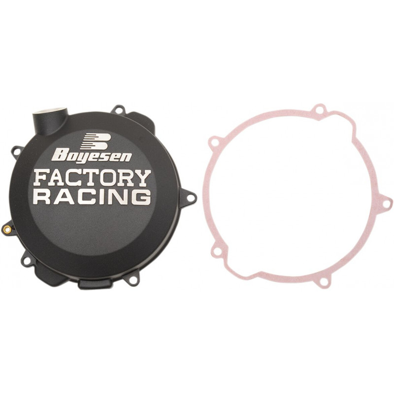 Couvercle d'embrayage Boyesen Factory Racing noir - KTM 125/150 2016-2023 / Husqvarna 125/150 2016-2024 / GasGas MC125 2021-2023