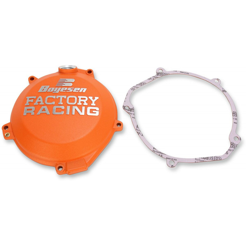 Couvercle d'embrayage Boyesen Factory Racing orange - KTM / Husqvarna 250/350 2016-2022 / GasGas 250/350 2021-2023 - Dr Rider