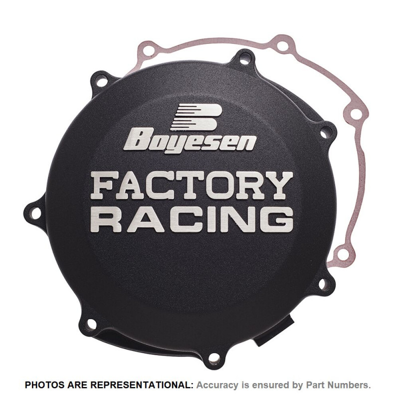 Couvercle d'embrayage Boyesen Factory Racing noir - Kawasaki KX125 1994-2002 - Dr Rider