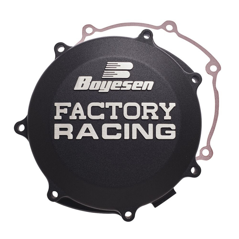 Couvercle d'embrayage Boyesen Factory Racing noir - Kawasaki KX250 2021-2026 / KX250X 2021-2025 - Dr Rider