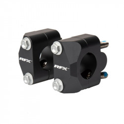 Pontets adaptateur de guidon RFX Race 22,2mm sup. 28,6mm (Noir) universel  Conversion en guidon surdimensionné.