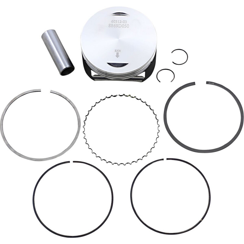 Kit piston forgé haute compression WÖSSNER Ø86.95 mm Honda TRX420 Rancher 2007-2027 Surcote +0.50 mm - Dr Rider