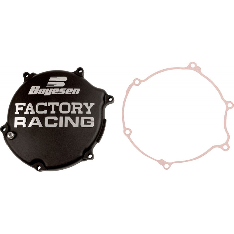 Couvercle d'embrayage Boyesen Factory Racing noir - Kawasaki KX125 2003-2007 - Dr Rider
