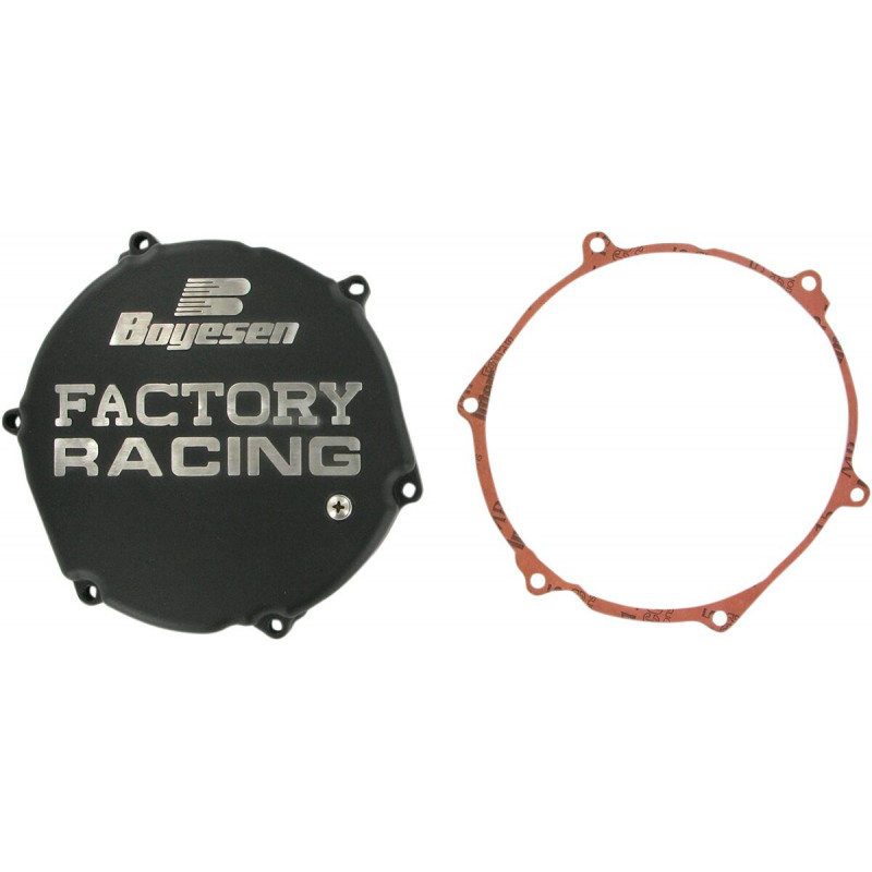 Couvercle d'embrayage Boyesen Factory Racing noir - Kawasaki KX250 1993-2002 - Dr Rider