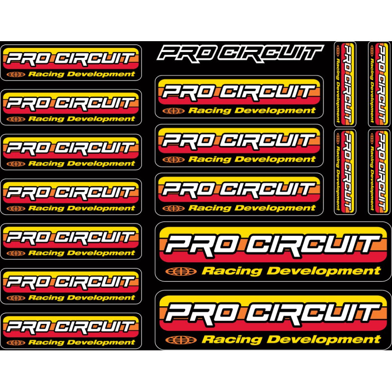 Planche de stickers logo Pro Circuit - Dr Rider