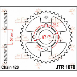 SPROCKET REAR 47T 420 - 12100394 - Dr Rider