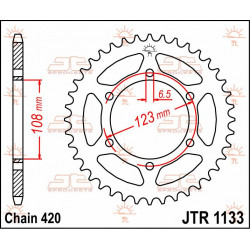 SPROCKET REAR 53T 420 - 12100401 - Dr Rider