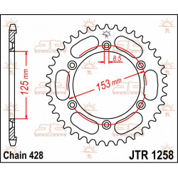 SPROCKET REAR 54T 428 - 12100404 - Dr Rider