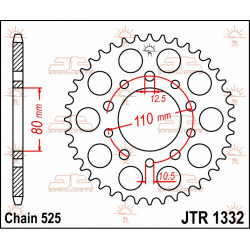 SPROCKET REAR 46T 525 - 12100410 - Dr Rider