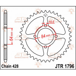 SPROCKET REAR 51T 428 - 12100414 - Dr Rider