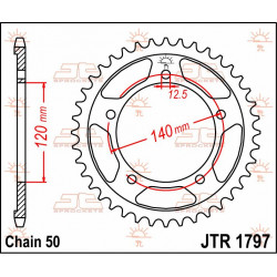 SPROCKET REAR 41T 530 - 12100415 - Dr Rider