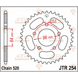 SPROCKET REAR 37T 520 - 12100428 - Dr Rider