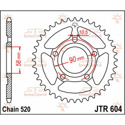 SPROCKET REAR 35T 520 - 12100459 - Dr Rider