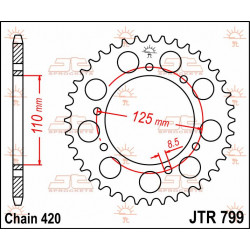 SPROCKET REAR 50T 420 - 12100467 - Dr Rider