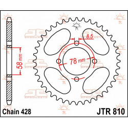 SPROCKET REAR 47T 428 - 12100472 - Dr Rider