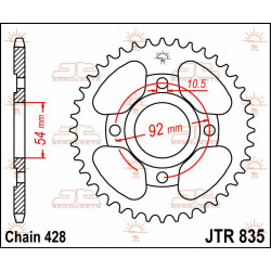 SPROCKET REAR 49T 428 - 12100482 - Dr Rider