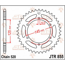 SPROCKET REAR 45T 520 - 12100489 - Dr Rider