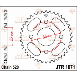 SPROCKET REAR 30T 520 - 12100670 - Dr Rider