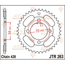SPROCKET REAR 36T 428 - 12100674 - Dr Rider