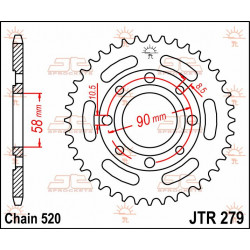 SPROCKET REAR 40T 520 - 12100696 - Dr Rider