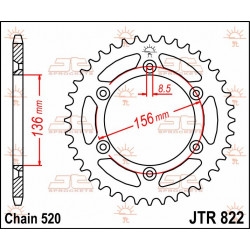 SPROCKET REAR 41T 520 - 12100701 - Dr Rider