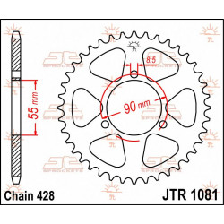 SPROCKET REAR 46T 428 - 12100734 - Dr Rider