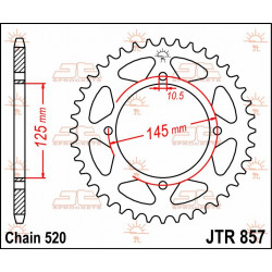SPROCKET REAR 46T 520 - 12100739 - Dr Rider