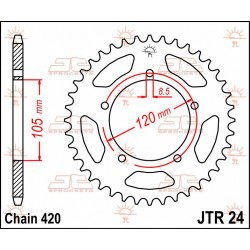 SPROCKET REAR 50T 420 - 12100761 - Dr Rider