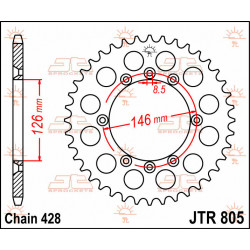 SPROCKET REAR 50T 428 - 12100762 - Dr Rider