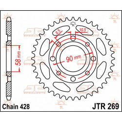SPROCKET REAR 51T 428 - 12100764 - Dr Rider